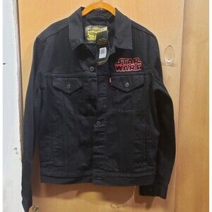 NWT Levis Star Wars Darth Vader Rare Black Denim Jacket Size Small